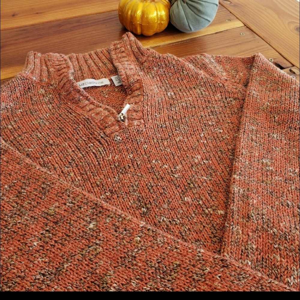Vintage Liz Claiborne 1/4 zip knit sweater